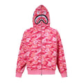 BAPE Shark Full Zip Camo Hoodie (Pink Camo)
