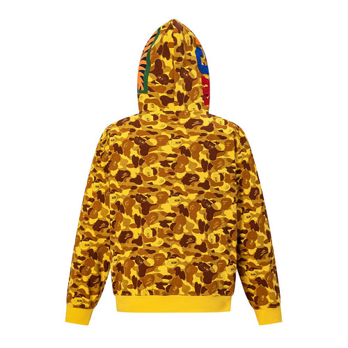BAPE Shark Full Zip Camo Hoodie (Yellow Camo)