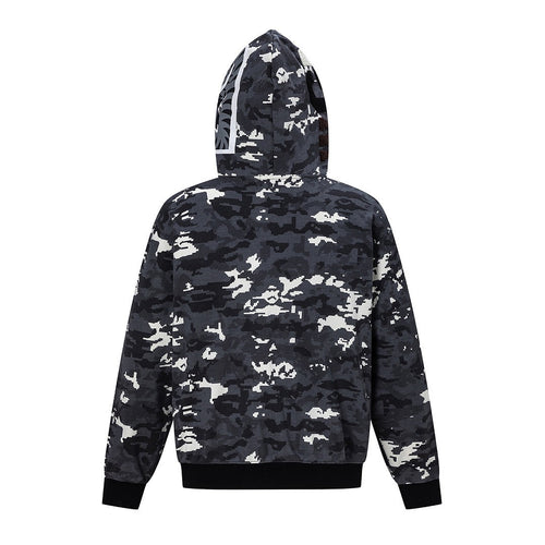 BAPE Shark Full Zip Snowflake Camo Hoodie (Charcoal & Black)